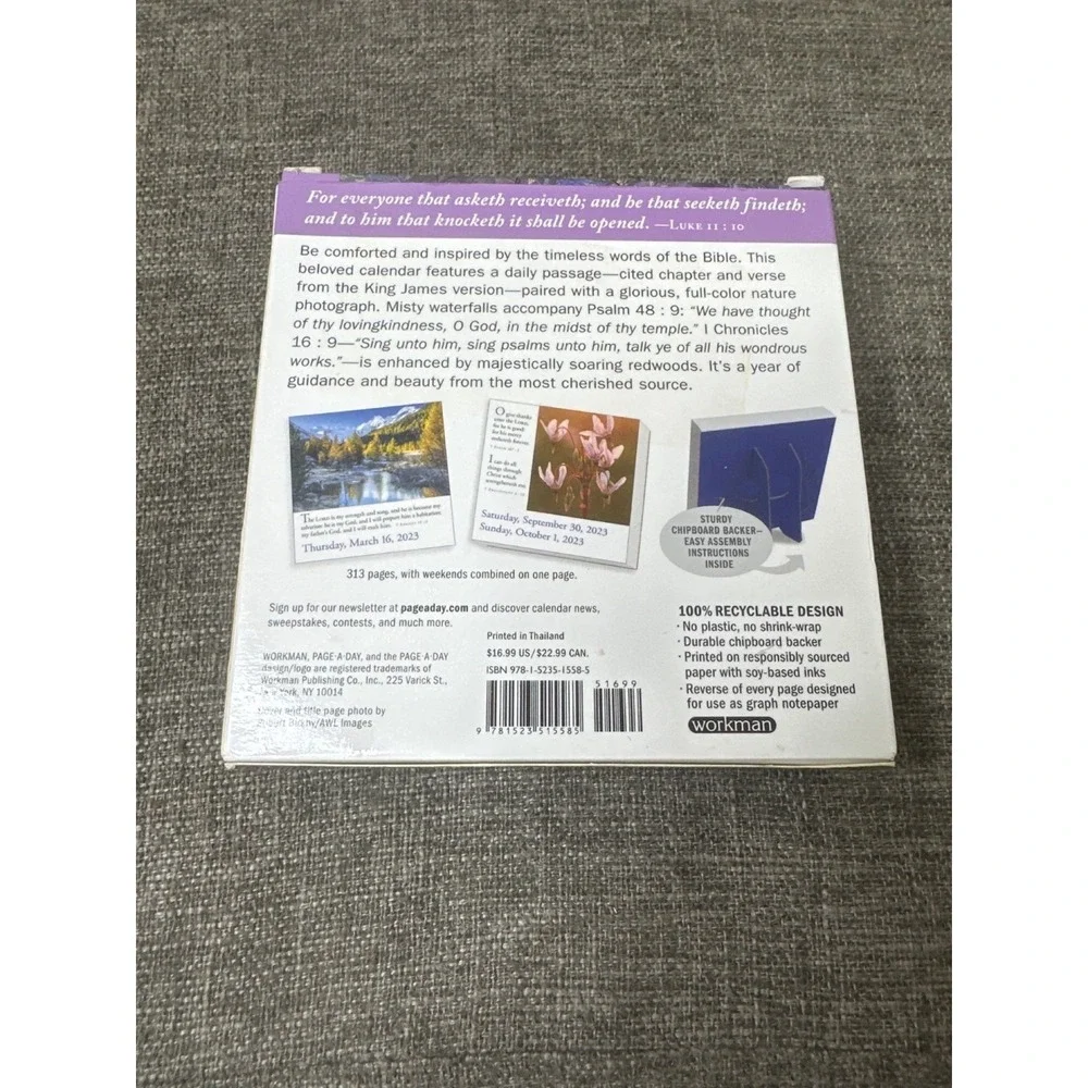 Bible Verses A Year 2023 Page-A-Day Calendar Daily Inspirational Quotes Pk of 3